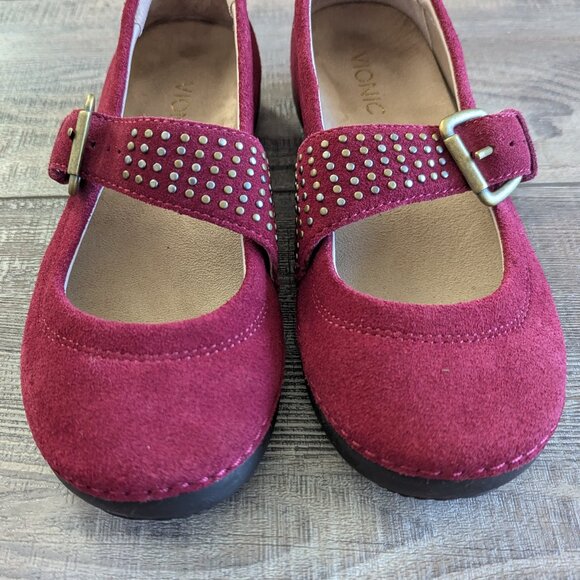 Vionic Women's Cloud Goleta Mary Jane Comfort Supportive Flats Dark Red 6.5 - Picture 8 of 8